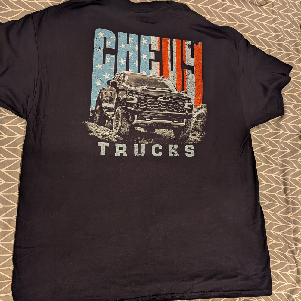 Black Short Sleeve Tee with Vintage Chevy Graphic